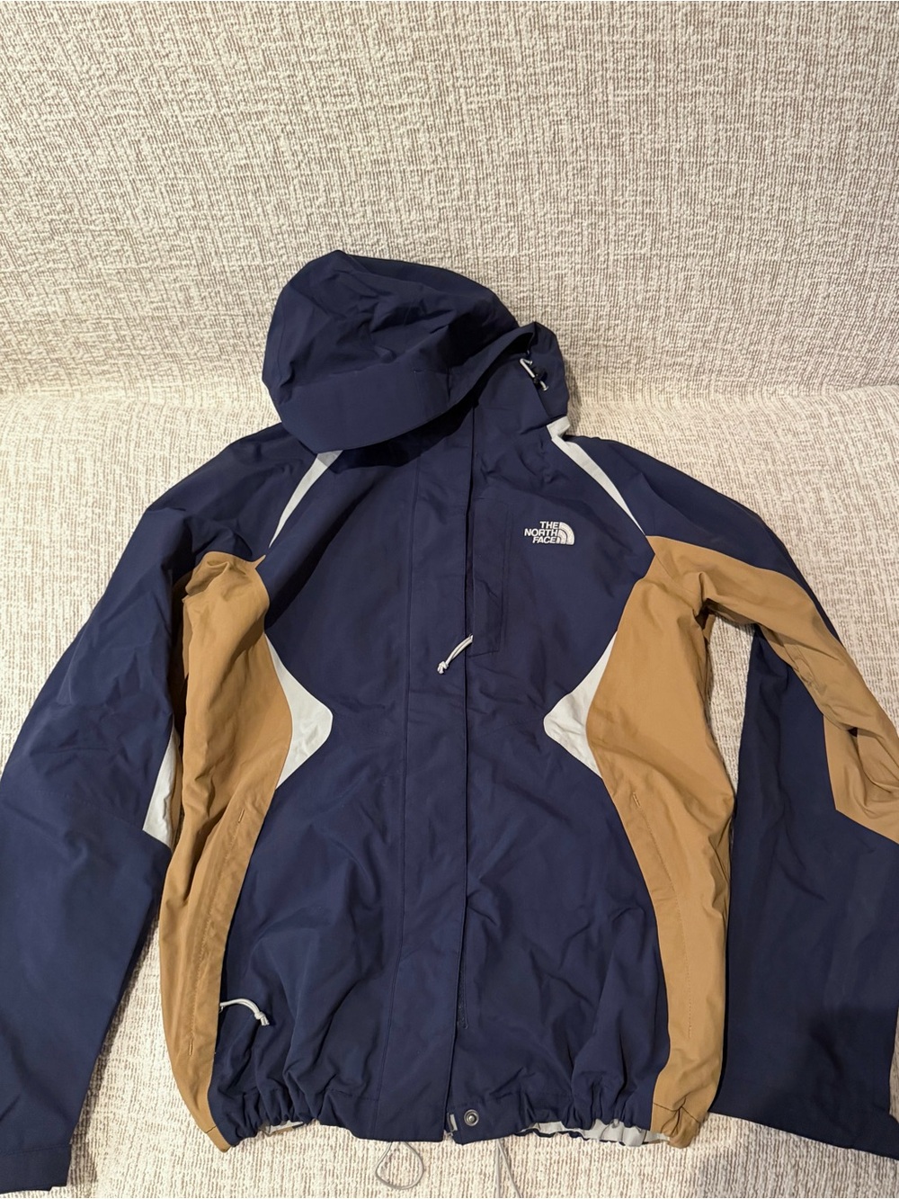 The North Face Women‘s Navy & Tan Hooded Jacket 2013